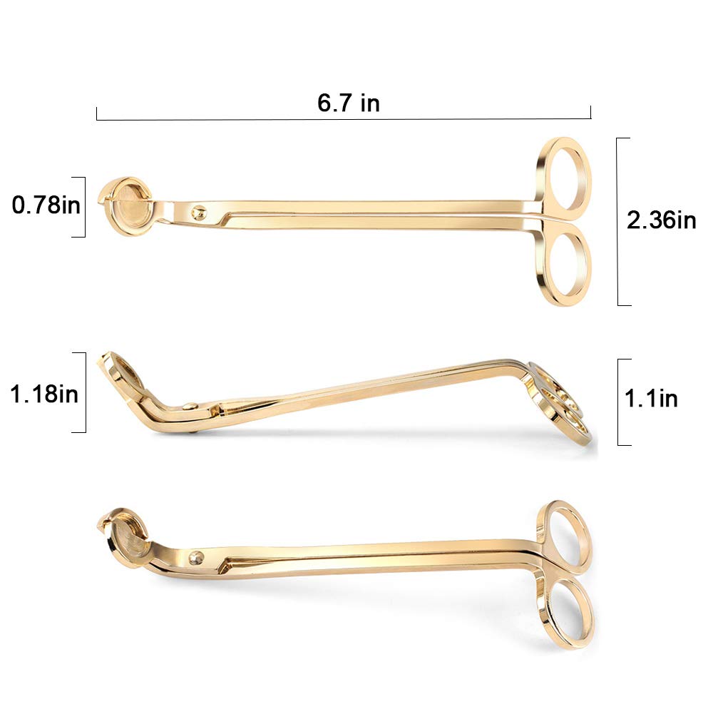 Candle Wick Trimmer Candle Wick Clipper Wick Cutter Scissor, Gold