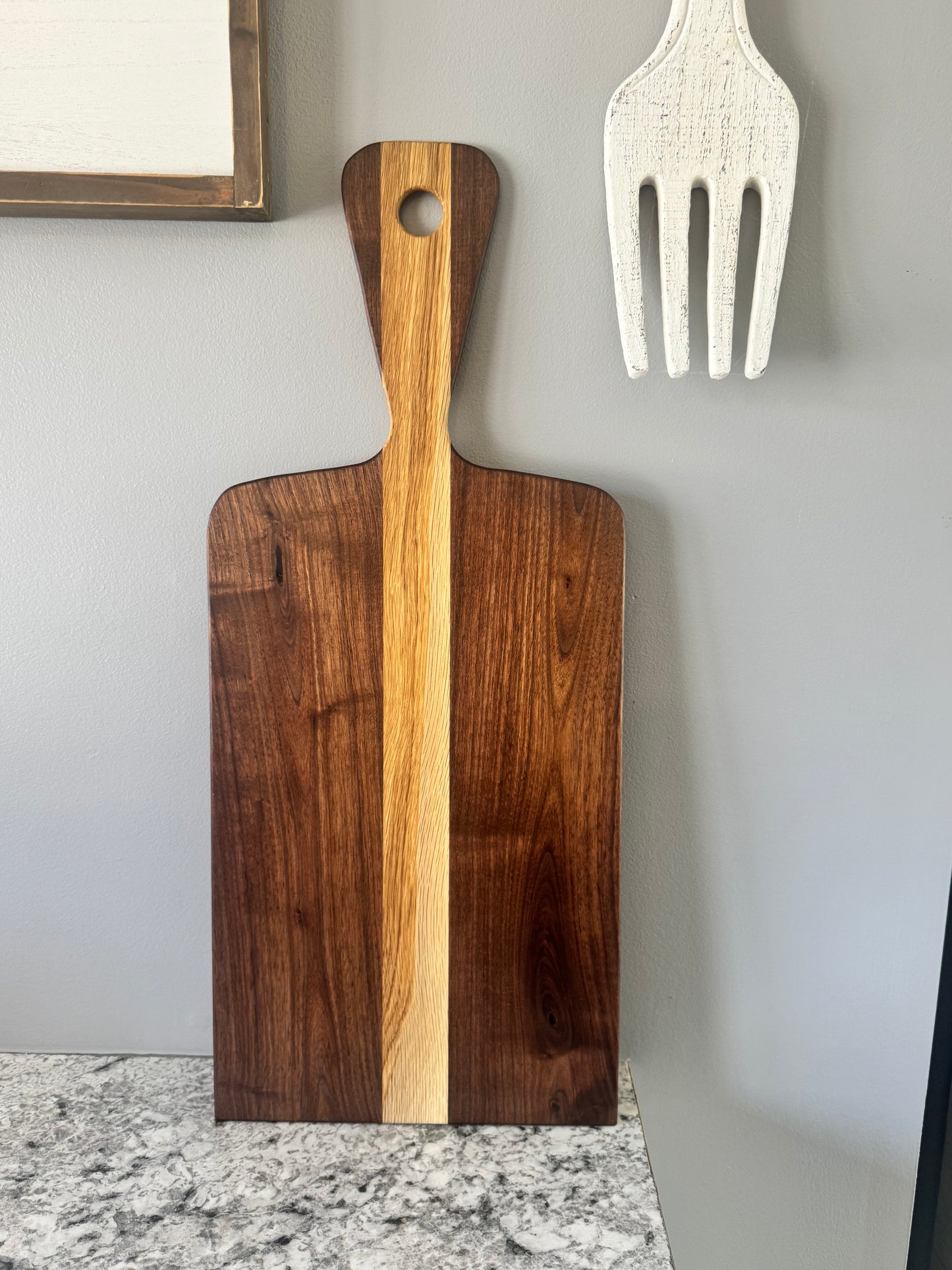 Large paddle handle charcuterie board